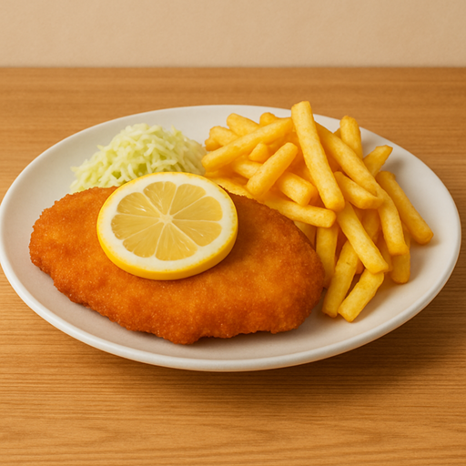 Schnitzel mit Pommes
