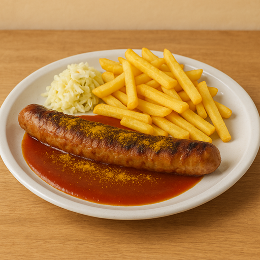 Currywurst mit Pommes