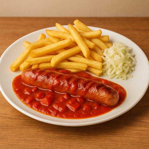 Paprikawurst mit Pommes