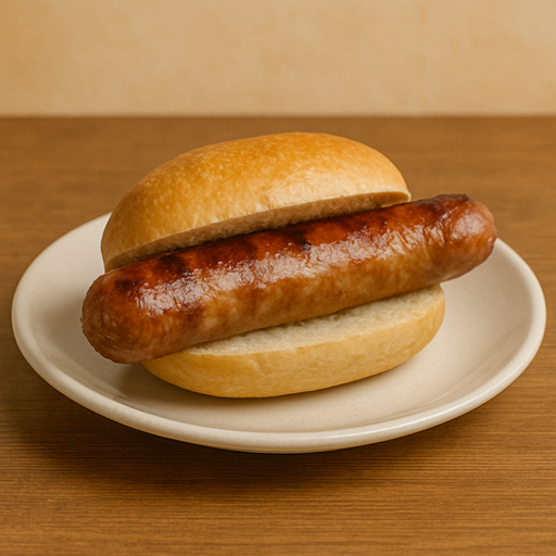 Bratwurst im Brötchen